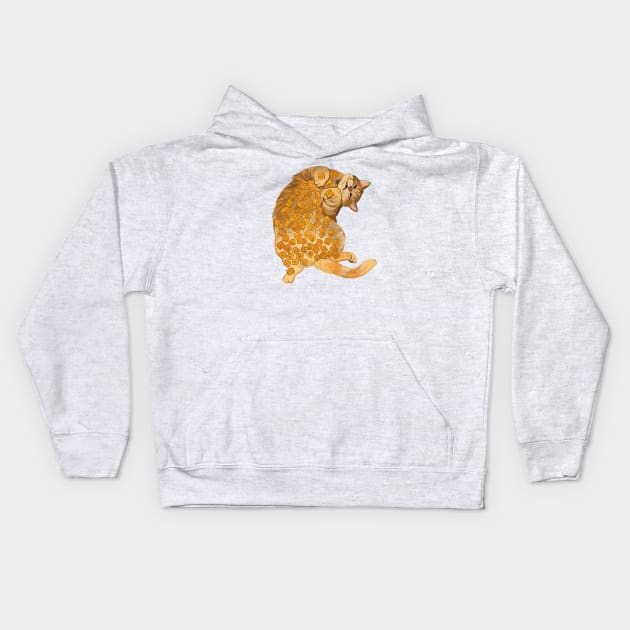 Cheesy Chonker Kids Hoodie by Catwheezie